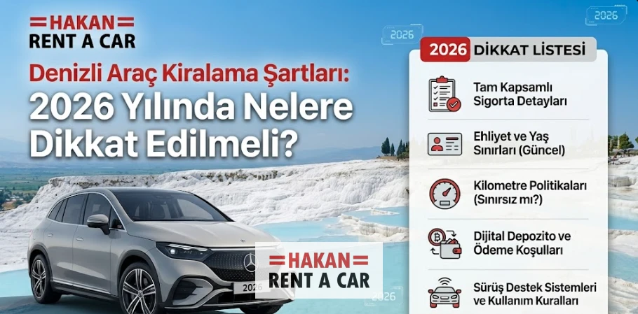 Denizli Araç Kiralama Şartları: 2026 Yılında Nelere Dikkat Edilmeli?